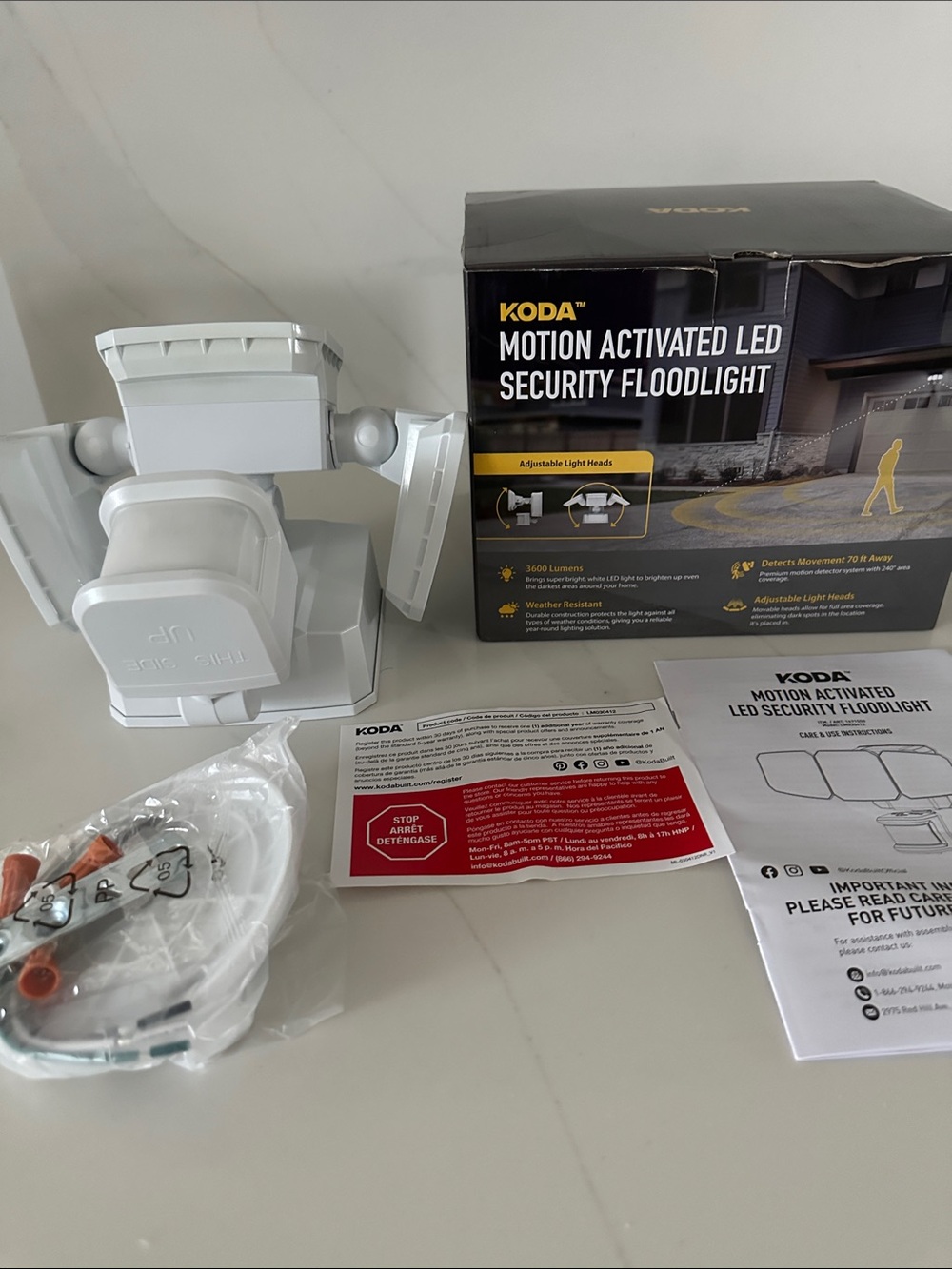 KODA Motion Activated LED Security Floodlight. New in box.